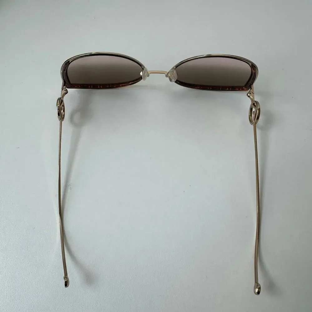 Fendi FF 0290/S Oversized Butterfly Sunglasses Gold Tortoise FF Logo w/ Case